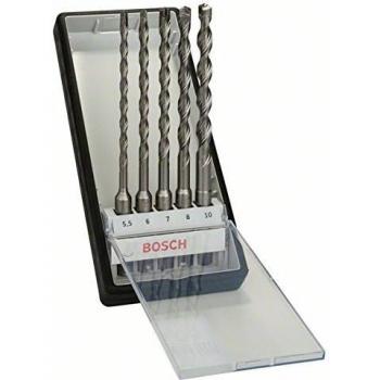 Bosch 2 607 019 933  - Juego de 5 brocas para martillos perforadores Robust Line SDS-plus-7 - 5,5; 6; 7; 8; 10 mm