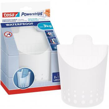 TESA 59705-00000-02 - Cesta para baño, pequeña Powerstrips Waterproof hasta 2 kg