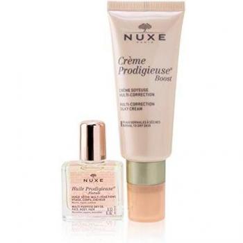 Nuxe Creme Prodigieuse Boost Gift Set with Multi-Correction Silky Cream 40ml and Huile Prodigieuse Florale Dry Oil 10ml