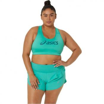 Sujetador deportivo de running ASICS Core Logo para mujer en color verde