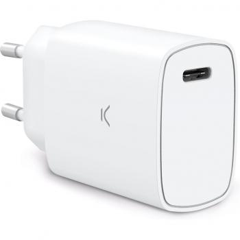 Cargador de Red, 20W, Carga ultrarrápida, Power Delivery, USB-C, Blanco