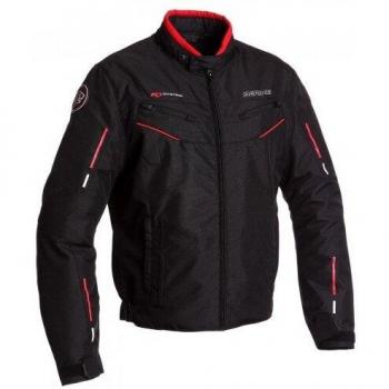 BERING - Chaqueta de moto Corsarire, color negro y rojo, talla L