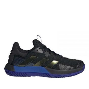 Adidas Solematch Control Hq8438 - Zapatillas de tenis, color negro, diseño ligero y transpirable, suela de goma para agarre en pista, tecnología de soporte en el mediopié, plantilla acolchada para comodidad