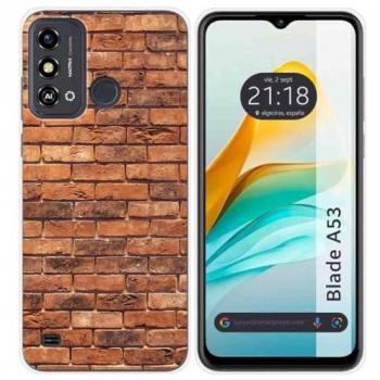 Funda de Silicona para ZTE Blade A53 con Diseño Ladrillo 04 y Dibujos