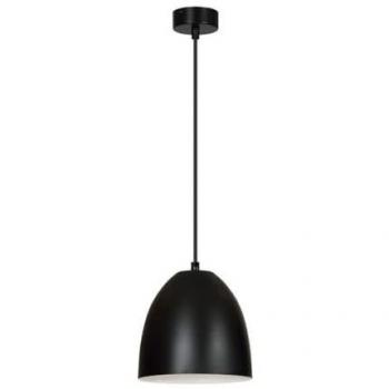 Lámpara de Suspensión Lenox EPIKASA, Acero con recubrimiento de polvo, Negro y Blanco, 20x80x18 cm