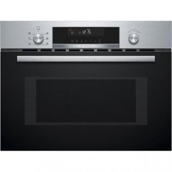 Horno compacto multifunción con microondas Bosch Serie 6 CMA585GS1, 60 x 45 cm, Acero inoxidable, 5 funciones, 44 litros