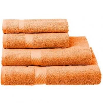 Lola Home Toalla de Lavabo, en Naranja, 100% de algodón Natural, para Cuarto de baño de 50x100 cm