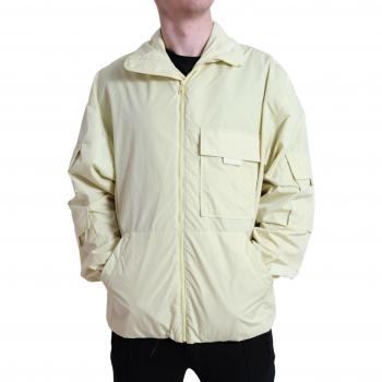 Dolce & Gabbana Yellow Nylon Collared Full Zip Parka Jacket, Elegant Windbreaker Jacket, Light Jacket for Male, Size L