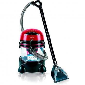 Briebe Vira VC1112 Lava-aspiradora para Tapicería de Coche y Manchas de Mascotas, Aspirador Seco/Húmedo 2400W, Negro/Rojo