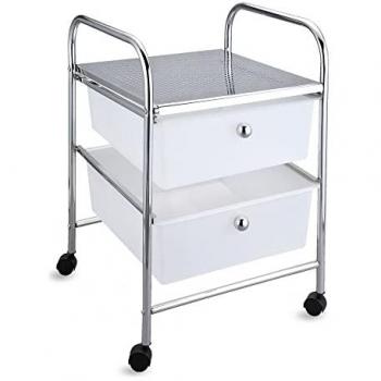 Cajonera Metálica Confortime de 2 Cajones con Ruedas - Organizadora Funcional y Versátil para Espacios Reducidos - Resistente y Duradera - Diseño Moderno y Elegante (33 x 32