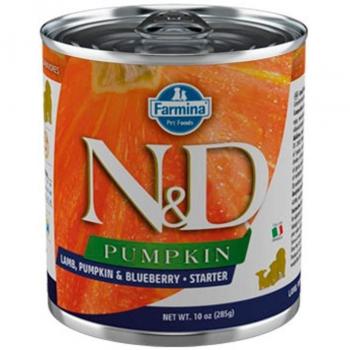 Farmina N&D Pumpkin Lamb and Blueberry Puppy Starter Wet Dog Food Can 285g