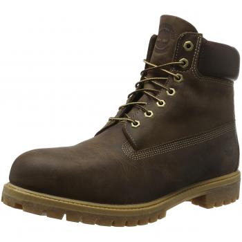 Timberland Heritage 6 Premium Waterproof Lace-Up Boots for Men - Dark Brown, Size 8 US (41 EU)