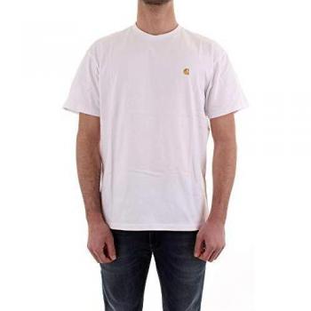 Carhartt WIP Chase Logo Short Sleeve T-Shirt - White, Large Size