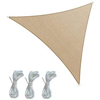 Toldo a Vela Triangular Beige 3,6x3,6x3,6 m - Polietileno Anti UV para Casa o Locales Comerciales