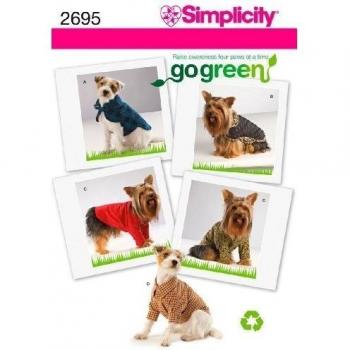 Simplicity 2695 - Patrones de costura para hacer ropa para mascotas