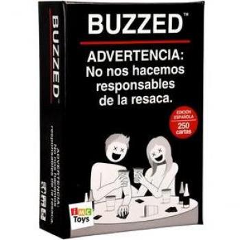 Juego de Cartas Buzzed - Edición Española IMC Toys, juego de mesa para adultos, incluye cartas con preguntas y desafíos divertidos, diseñado para 3 o más jugadores, fomenta la interacción social y risas en fiestas