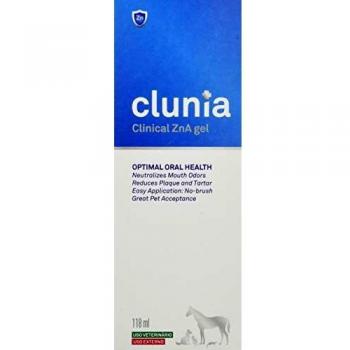 Vetnova Clunia Clinical Zn-A Gel de Higiene Dental para Perros y Gatos - 118 ml, Azul