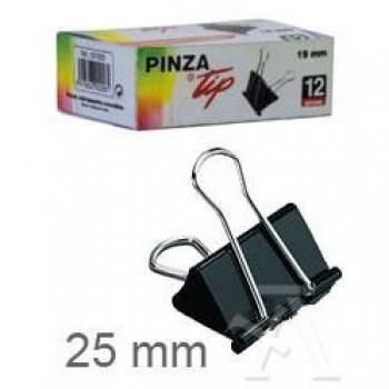 Kores 26500. Caja de 12 Pinzas Abatibles de Alta Presión, Cromadas, Negro, 25 mm,