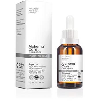 Sérum Hidratante de Aceite de Argán 30ml - Alchemy Care Cosmetics, para una piel más luminosa, poros menos visibles, reduce arrugas y despigmentación