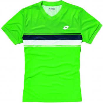Lotto Sport COURT Tee, Camiseta para hombre, Hombre, Court Tee, Verde Fluo/Blu, S