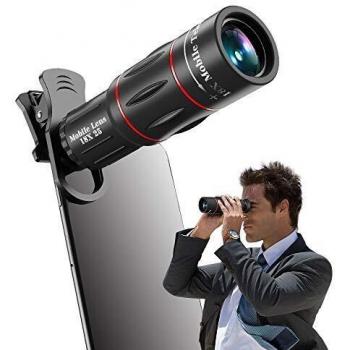 Apexel Universal 18X Clip-On Teleobjetivo Telescopio Cámara Lente de Zoom de teléfono móvil para iPhone X / 8 7 Plus / 6S Samsung Galaxy S8 S7 Huawei y la mayoría de Android Smartphone