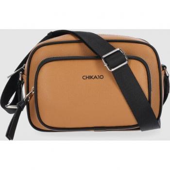 Chika10 Bolso Bandolera 6810-1 para Mujer en Cuero Marrón con Solapa