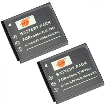 DSTE® 2x KLIC-7001 Li-ion Batería para Kodark Easyshare M1063, Easyshare M1073 IS, EASYSHARE M320, EASYSHARE M340, EasyShare M341, Easyshare M753 Zoom, Easyshare M763, Easyshare M853 Zoom, Easyshare M863, EasyShare M893 IS, EasyShare V550, EasyShare V57
