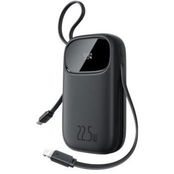 Power Bank Baseus EnerFill FC31 20000 mAh 22.5W con Pantalla Digital y Cables USB-C y Lightning Integrados - Negro