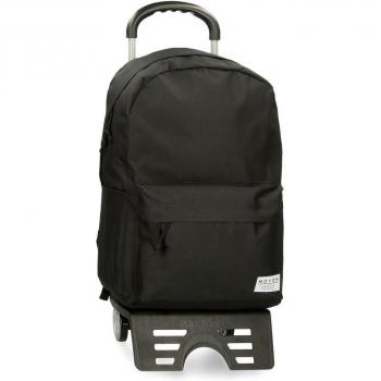 Mochila escolar Movom Always on the move 44 cm negro con carro