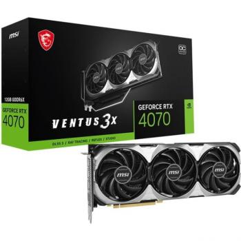 MSI GeForce RTX 4070 Ventus 3X E OC 12GB GDDR6X Tarjeta Gráfica