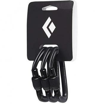 Black Diamond Hotforge Screwgate Carabiner 3-Pack, Black