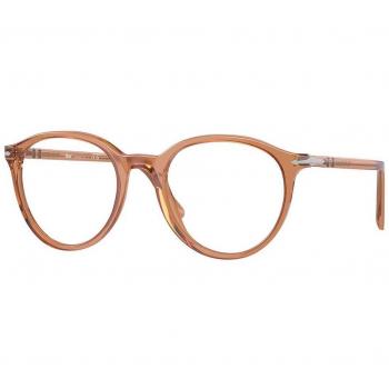 Persol PO3353V 1213 Unisex Panthos Eyeglasses Brown Size 53 with Blue Light Block