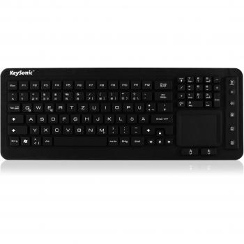 Teclado USB Silicona IP68 con Touchpad Negro KeySonic KSK-6231 INEL