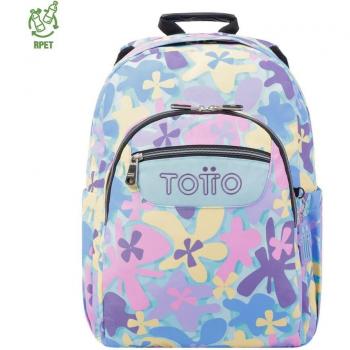 Mochila Escolar Adaptable a Carro Flores Hawaianas - Acuareles