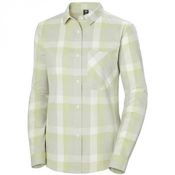 Helly Hansen Women's Lokka Organic Flannel Long Sleeve Shirt - Green