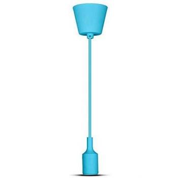 Portalámpara Colgante E27 de Silicona Azul Claro (Max 60W)