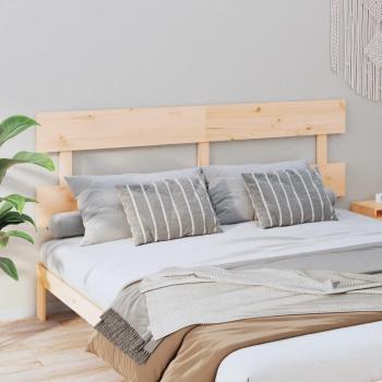 Cabecero de cama 204x3x81 cm madera maciza de pino gris
