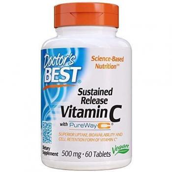Doctor's Best Sustained Release High Absorption Vitamin C 500mg, 60 Tablets