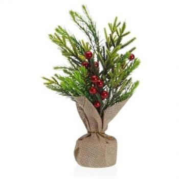 Planta Decorativa Versa Lino Metal Plástico Cemento 13x30x13 cm