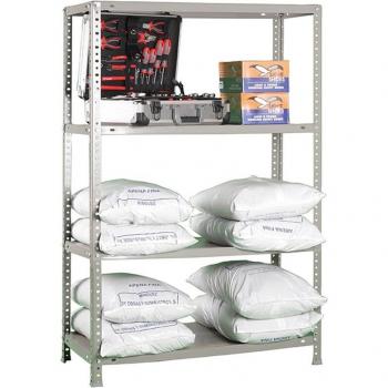 Estantería metálica Advantage MINI 4/300 1500 GRIS con tornillos, 4 estantes, modelo Simonrack