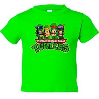 Camiseta niño Tortugas Ninja dibujo - Pistacho, 5-6 años