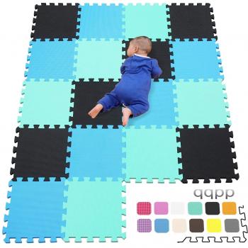 qqpp Alfombra Puzzle para Niños Bebe Infantil - Suelo de Goma EVA Suave. 18 Piezas