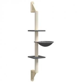 Árbol Rascador para Gatos de Pared Gris Oscuro 142,5 cm