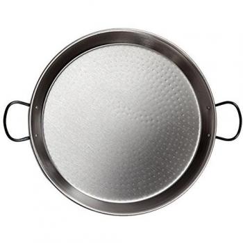 Paellera de Acero Inoxidable 18/10, Negra, 38 cm - La Valenciana para 8 Raciones