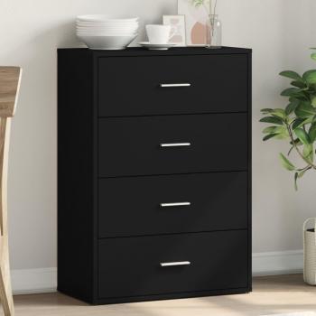 Aparador Soma 4 Cajones Negro 84X60x31 cm
