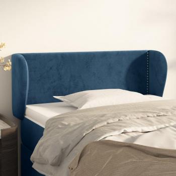 Cabecero de terciopelo azul oscuro 93x23x78/88 cm Vidaxl