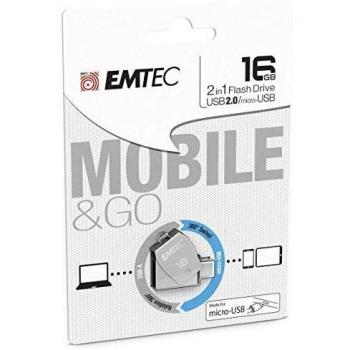 Emtec Dual USB2.0 Micro-USB T250 16GB