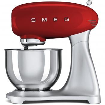 SMEG Batidora amasadora SMF01RDEU, 800 W, 4.8 litros, 0 Decibeles, Acero Inoxidable, 10 Velocidades, Rojo
