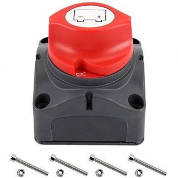 Tropicaleu Interruptor de Batería Coche Rv Batería Desconexión Rotatorio Cortó Master Aislador Interruptor de Encendido/Apagado para Batería RV Marine Barco Coche Vehículo Impermeable