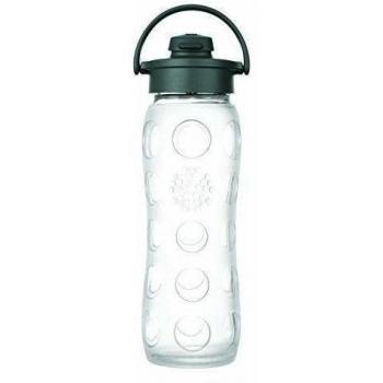 Lifefactory botella de vidrio con tapón, con tapa, transparente, 22 Oz